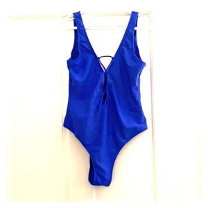 Royal blue bathing suit